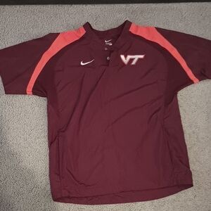 Nike Men's Maroon and Red Polo Shirt